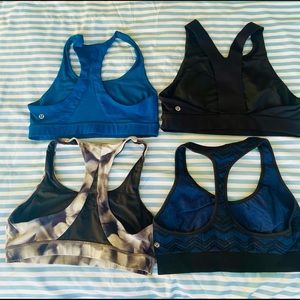 SOLD: Lululemon Sports Bras (5 total) all size 10